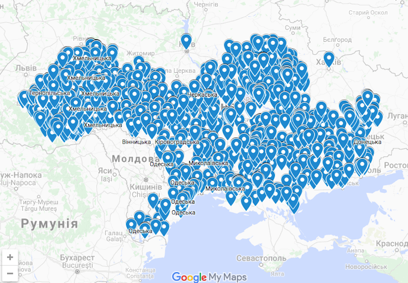 Google-maps відображає більше 50 аптек у Чернівцях, де є “доступні ліки”