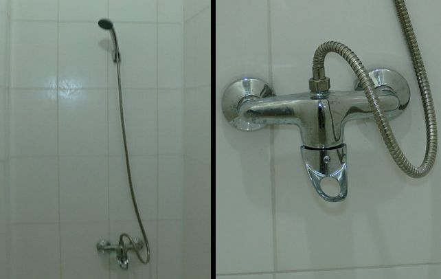 У душовій кімнаті Сторожинецького НВК дивно встановили змішувач (фото)