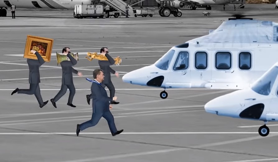 Громадське створило мультфільм про те, як Янукович утікав до Росії (відео)