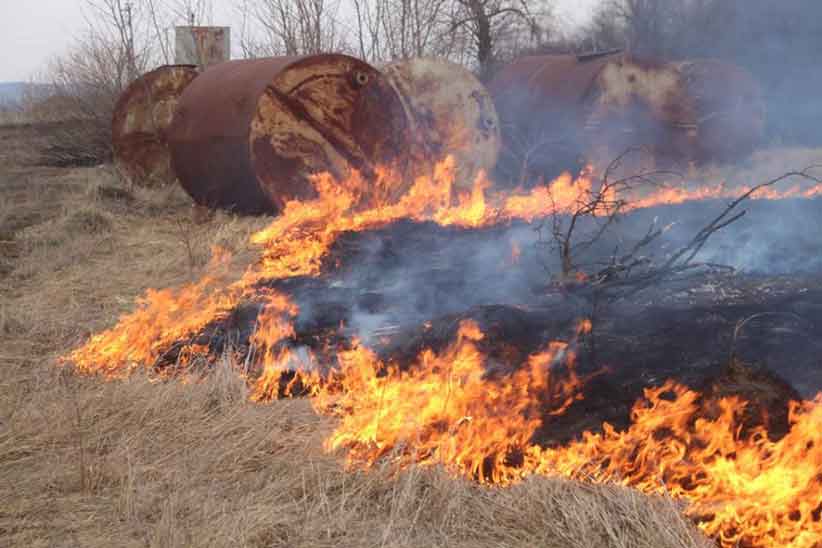 На Буковині одразу кілька пожеж спалахнули у Новоселиці (фото, відео)