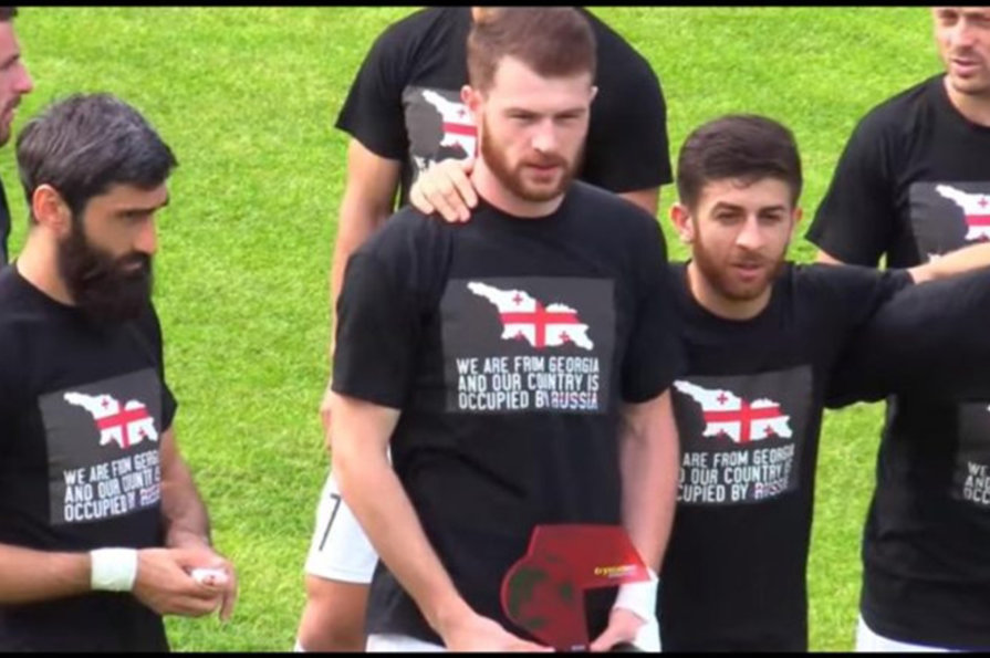 Грузинські футболісти влаштували антиросійську акцію