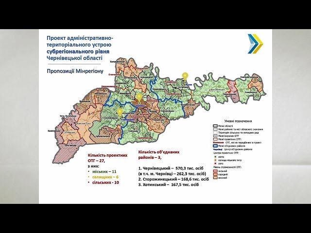 Геннадій Зубко оприлюднив нову модель поділу Чернівецької області на райони