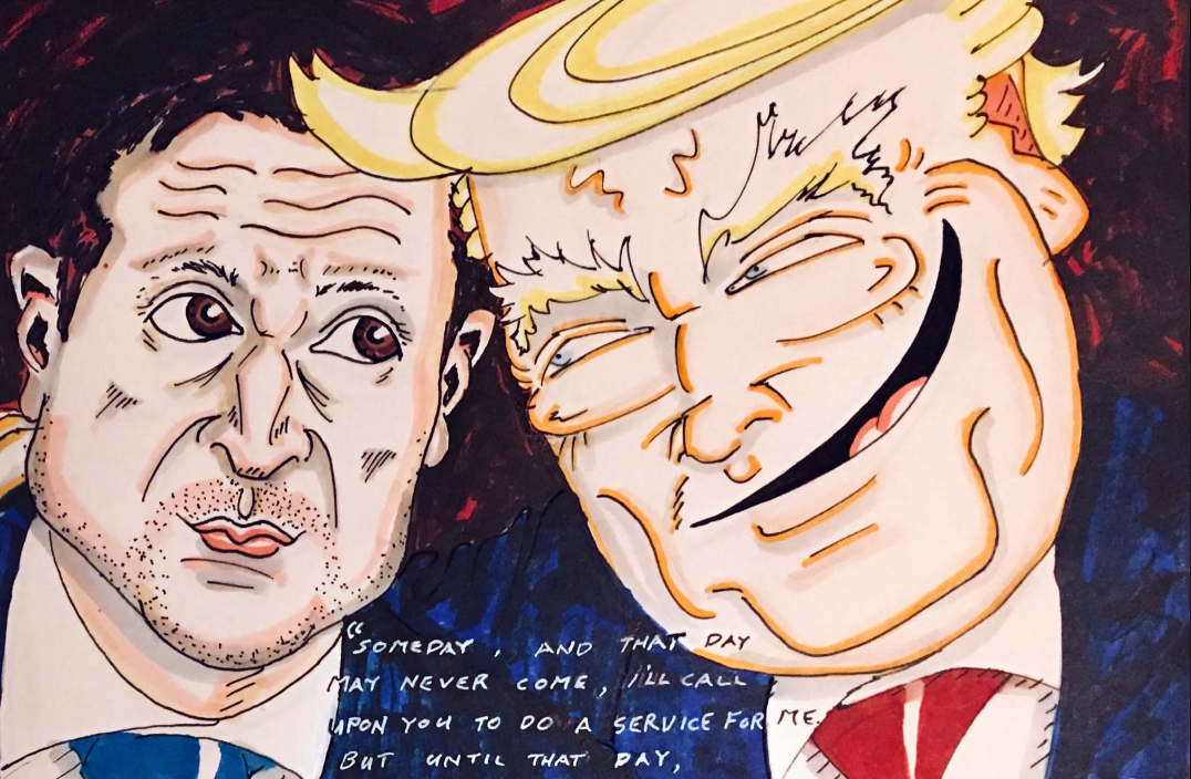 Актор Джим Керрі намалював карикатуру про Трампа та Зеленського