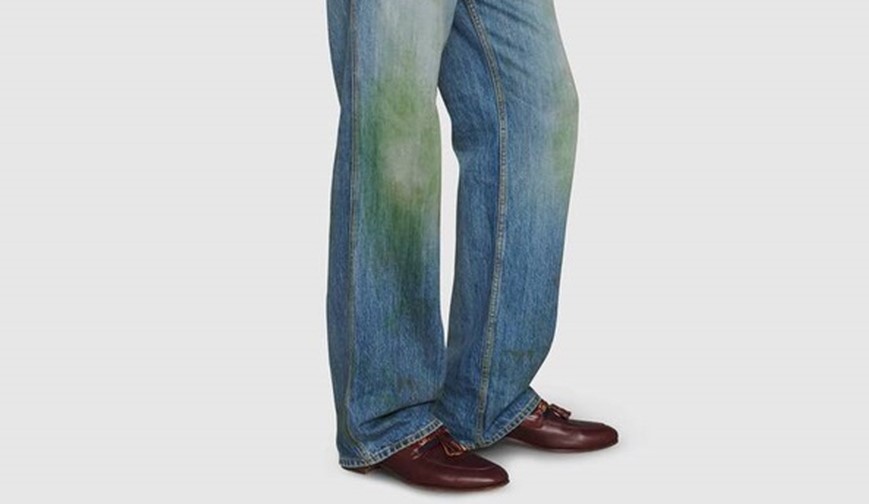 Модний дім Gucci випустив джинси зі штучними плямами від трави (фото)