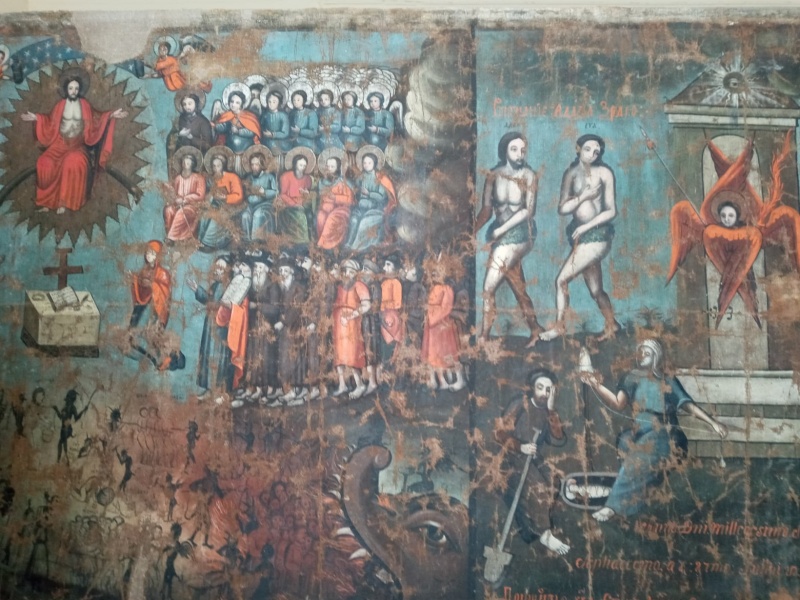 В буковинському художньому музеї відомий майстер реставрує ікону “Страшний суд”