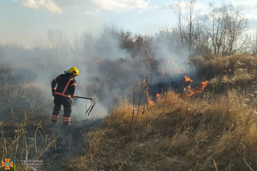 Пожежі були в усіх районах області: на вихідних буковинці масово спалювали траву і сміття