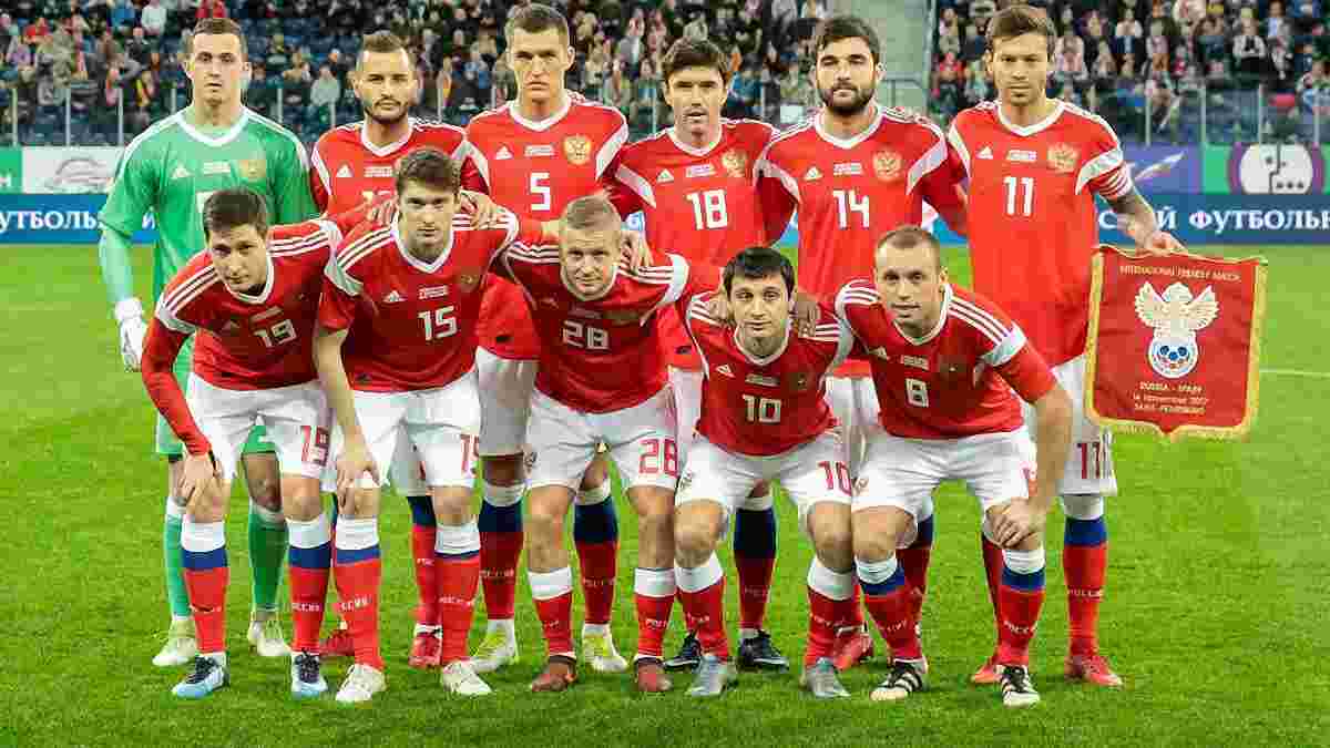 Збірна Росії з футболу гратиме без гімну та прапора