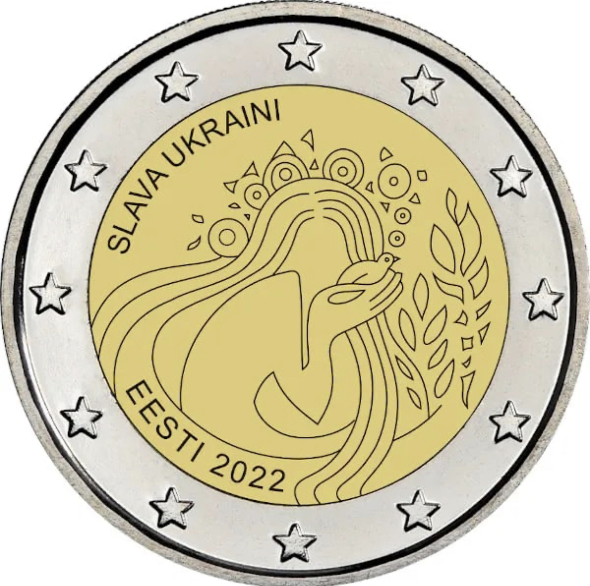 Естонія випустить монету номіналом 2€ з написом “Слава Україні”