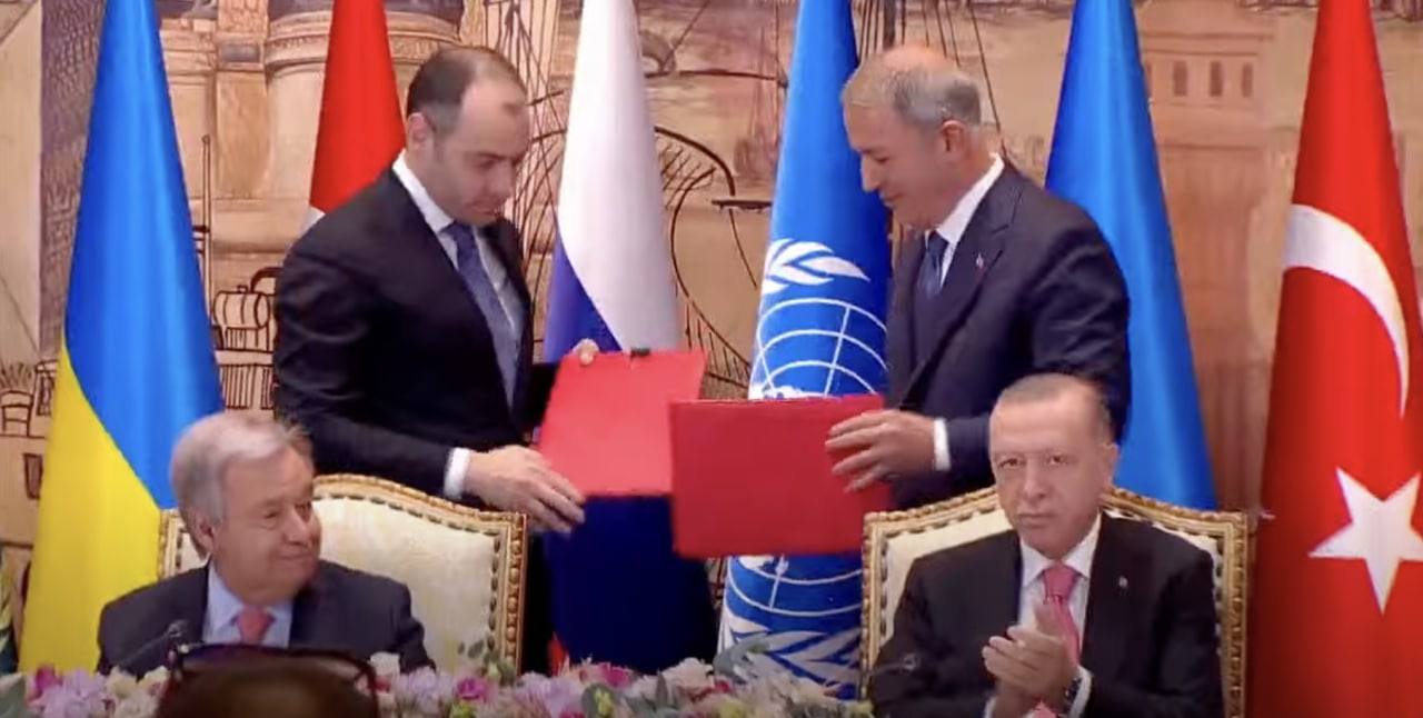 Україна підписала з Туреччиною та ООН угоду про експорт зерна