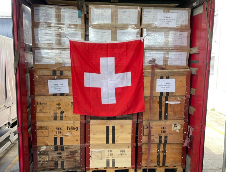 Швейцарія надішле Україні 100 тонн гуманітарної допомоги