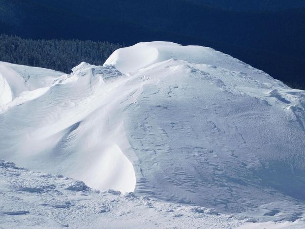 На північному схилі гори Піп Іван у Карпатах зафіксували снігову лавину