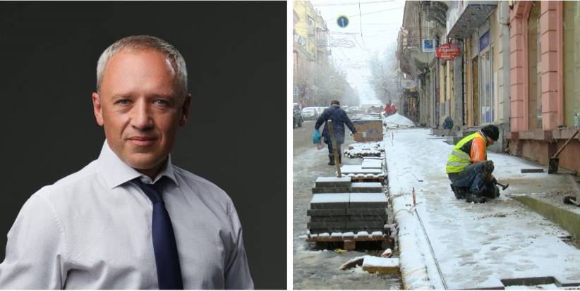 “Яку плитку ставили в сніг?”: мер Клічук заперечує факти неякісної роботи підрядників
