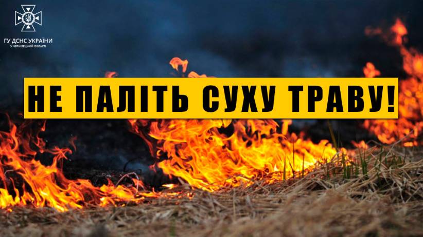 Знову палять суху траву: на Буковині лише за 4 дні рятувальники 16 разів гасили пожежі