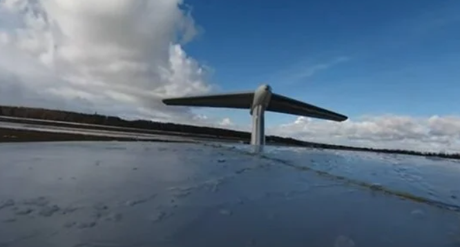 Білоруси показали відео з дрона, який сів на російський літак в Мачулищах