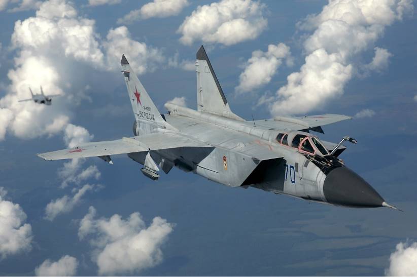 На Камчатці розбився російський винищувач МіГ-31