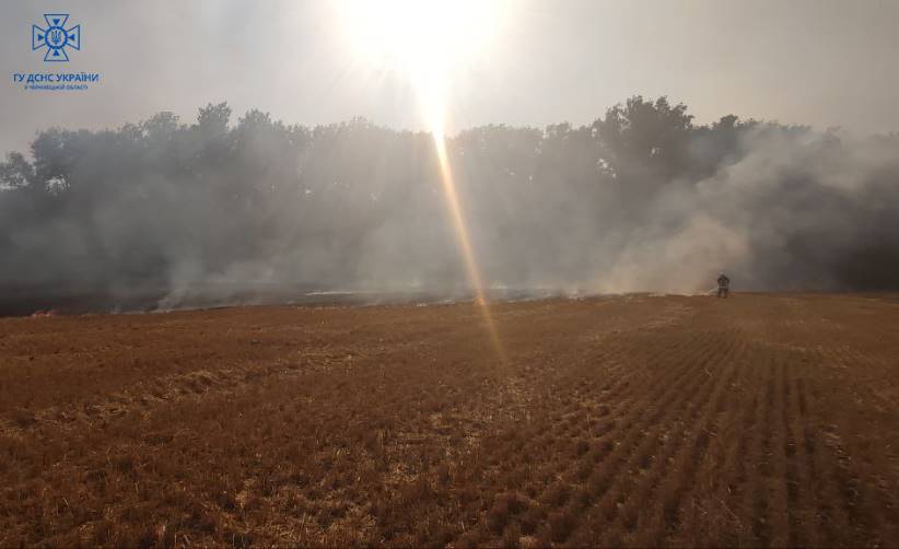 У Чернівецькій області рятувальники ліквідували загоряння сухої трави