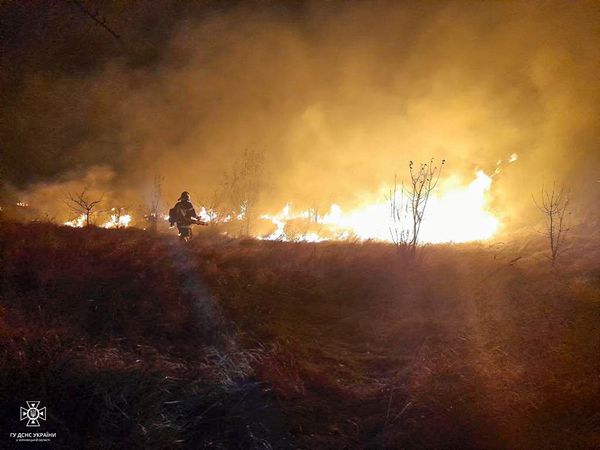 Горіла суха трава: у Юрківцях сталася пожежа