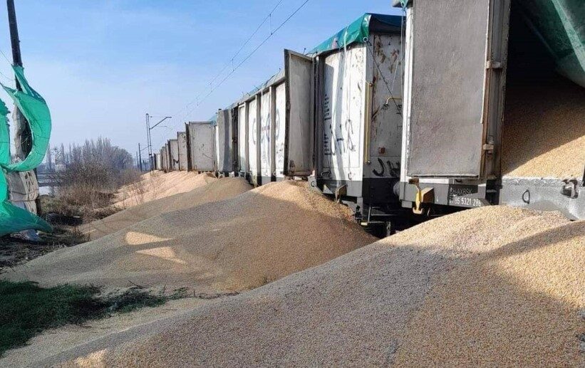 У Польщі знову висипали українське зерно з залізничних вагонів