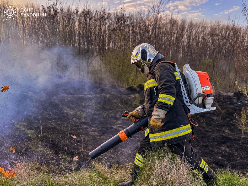 У Чернівецькій області вогнеборці ліквідували чотири пожежі на відкритій території