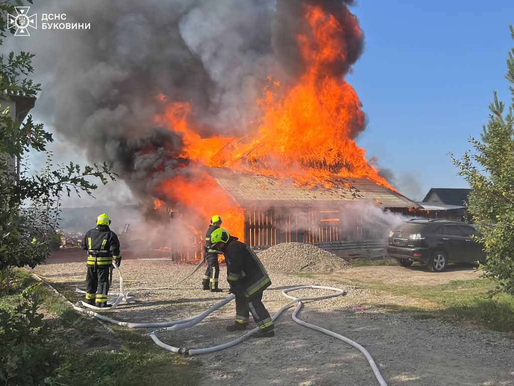 На Буковині вогнеборці ліквідували шість пожеж