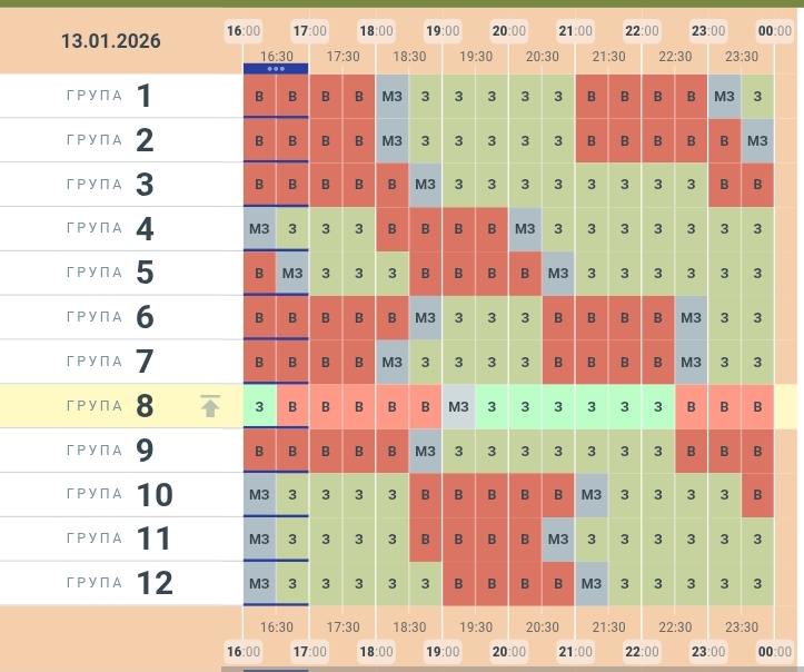 Чернівціобленерго оновило графік заживлення побутових споживачів електроенергії на 13 січня
