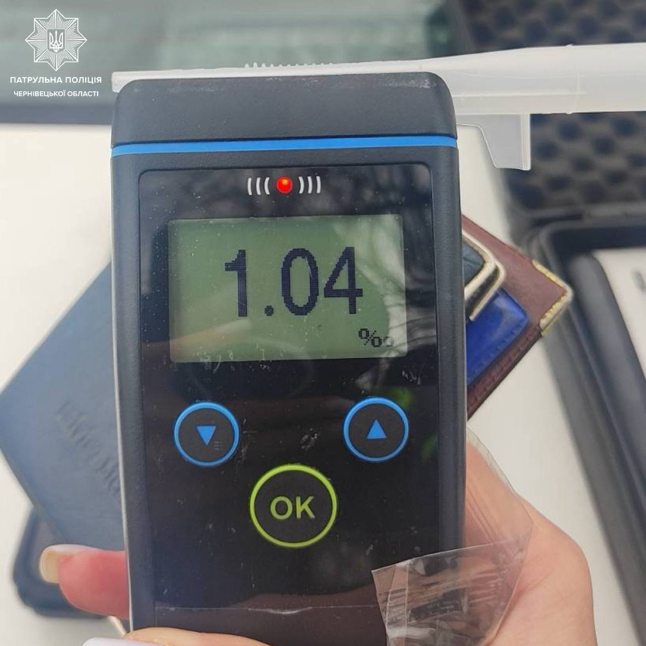 У Чернівцях патрульні зупинили нетверезого водія: 1,04 проміле алкоголю