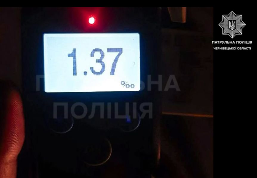 У Чернівцях патрульні виявили п’яного водія