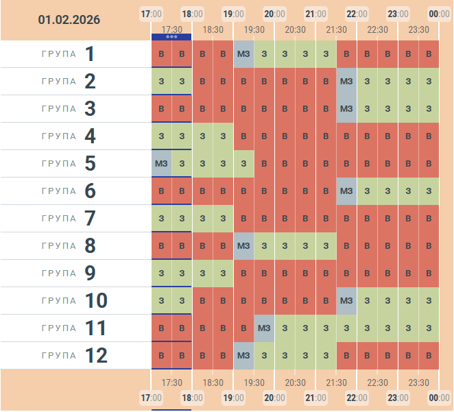 Чернівціобленерго оновило графік заживлення побутових споживачів електроенергії на 1 лютого