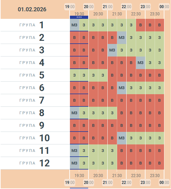 Чернівціобленерго оновило графік заживлення побутових споживачів електроенергії на 1 лютого